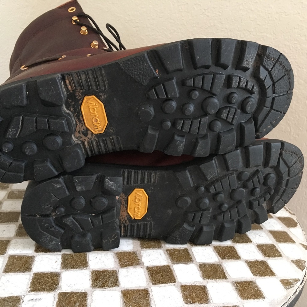 chippewa oxblood lace up hunting boots 10.5 w - Picture 7 of 7